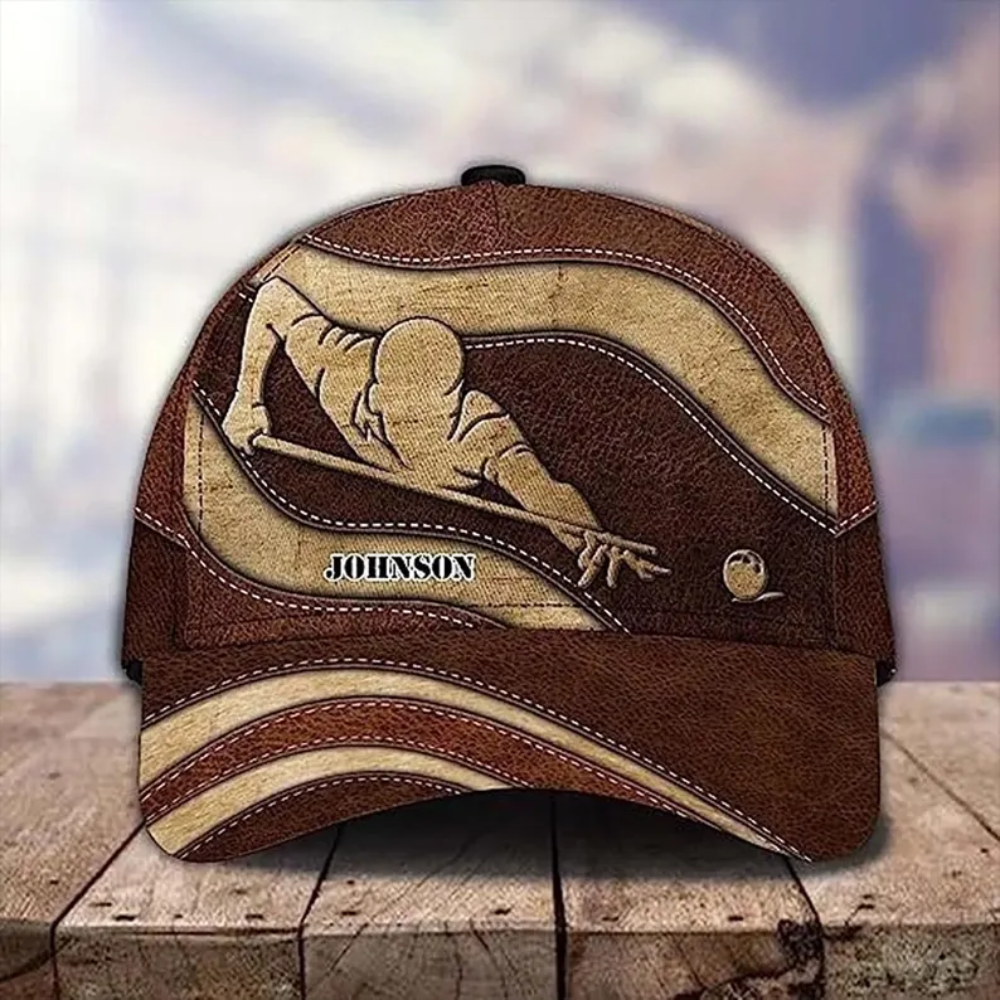 Custom Billiard Baseball Caps, Custom 3D Baseball Caps For Billiard Lover Billiard Players ET0013