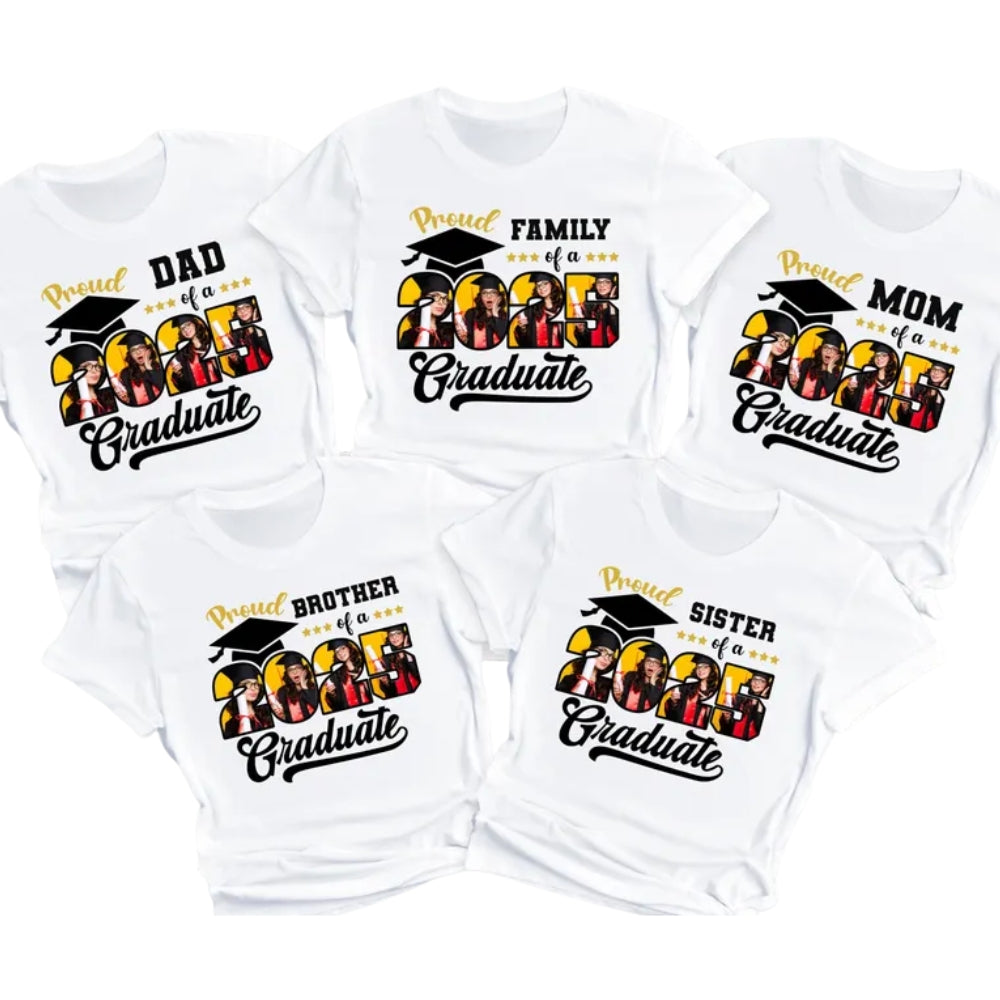 Custom Photo Graduation Matching Family T Shirts, Personalized Family Graduation Matching Shirts ET0516