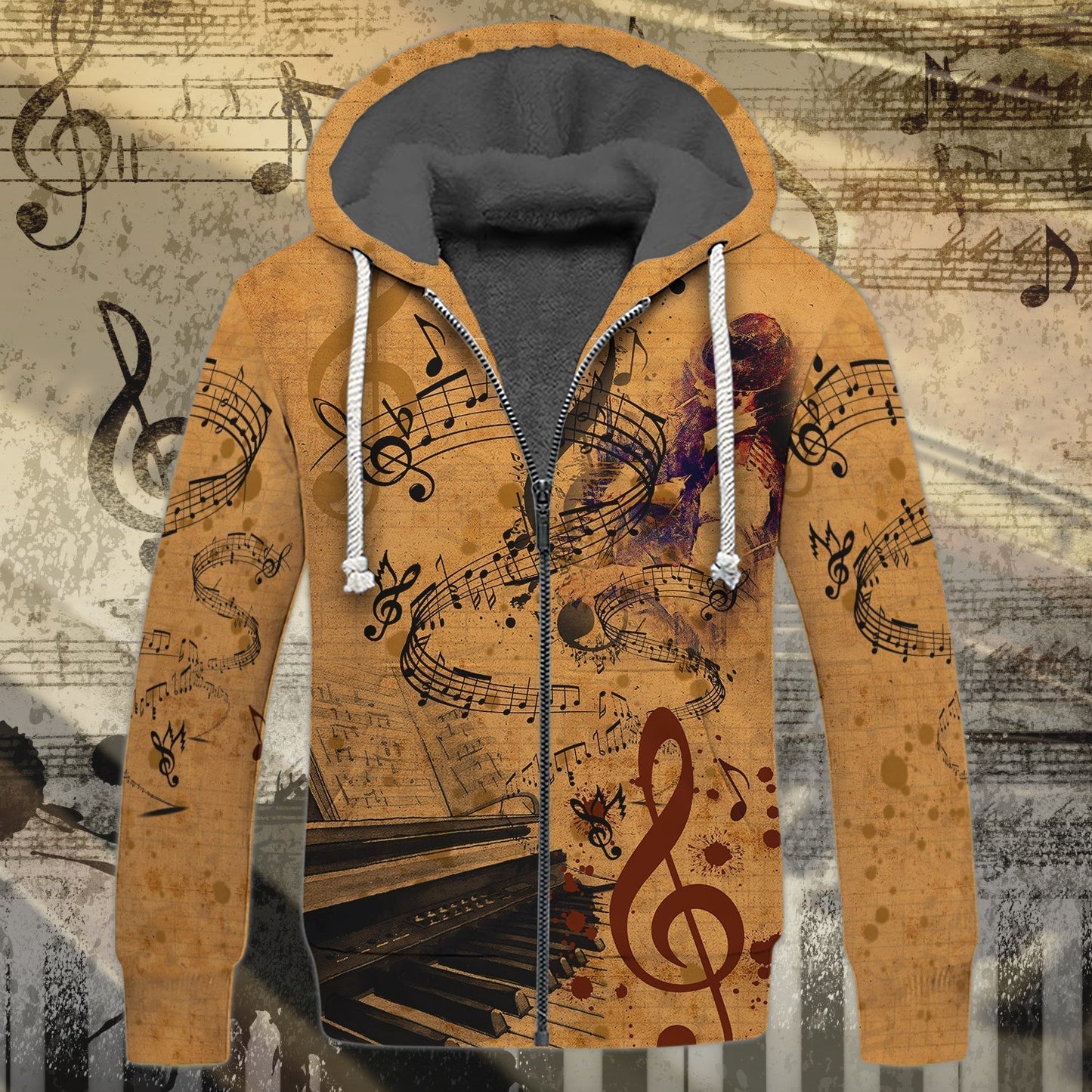3D Yellow Vintage Piano T Shirt For Pianist Men Women Piano Shirt Gift For Piano Lovers TO1870