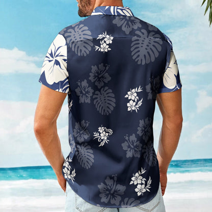 Floral Tropical Vintage Pattern Custom Name Aloha Shirts - Custom Hawaiian Shirts HA0091