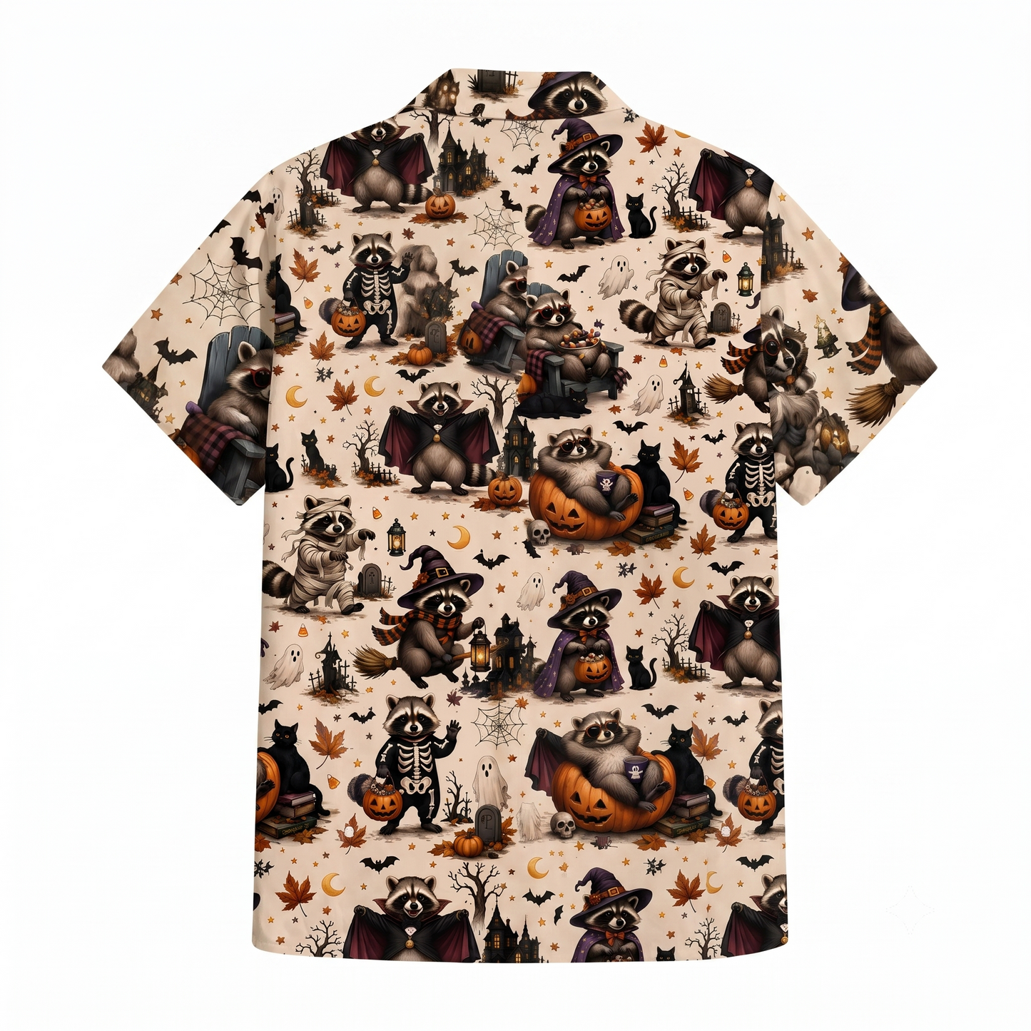 Skeleton Raccoon Hawaiian Shirt For Men Women, Halloween Raccoon Hawaiian Shirt HE0655
