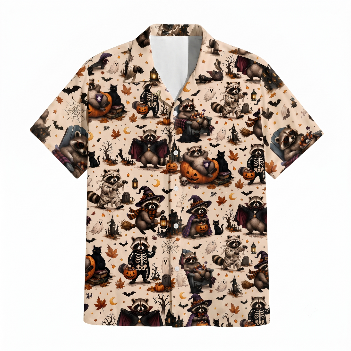 Skeleton Raccoon Hawaiian Shirt For Men Women, Halloween Raccoon Hawaiian Shirt HE0655