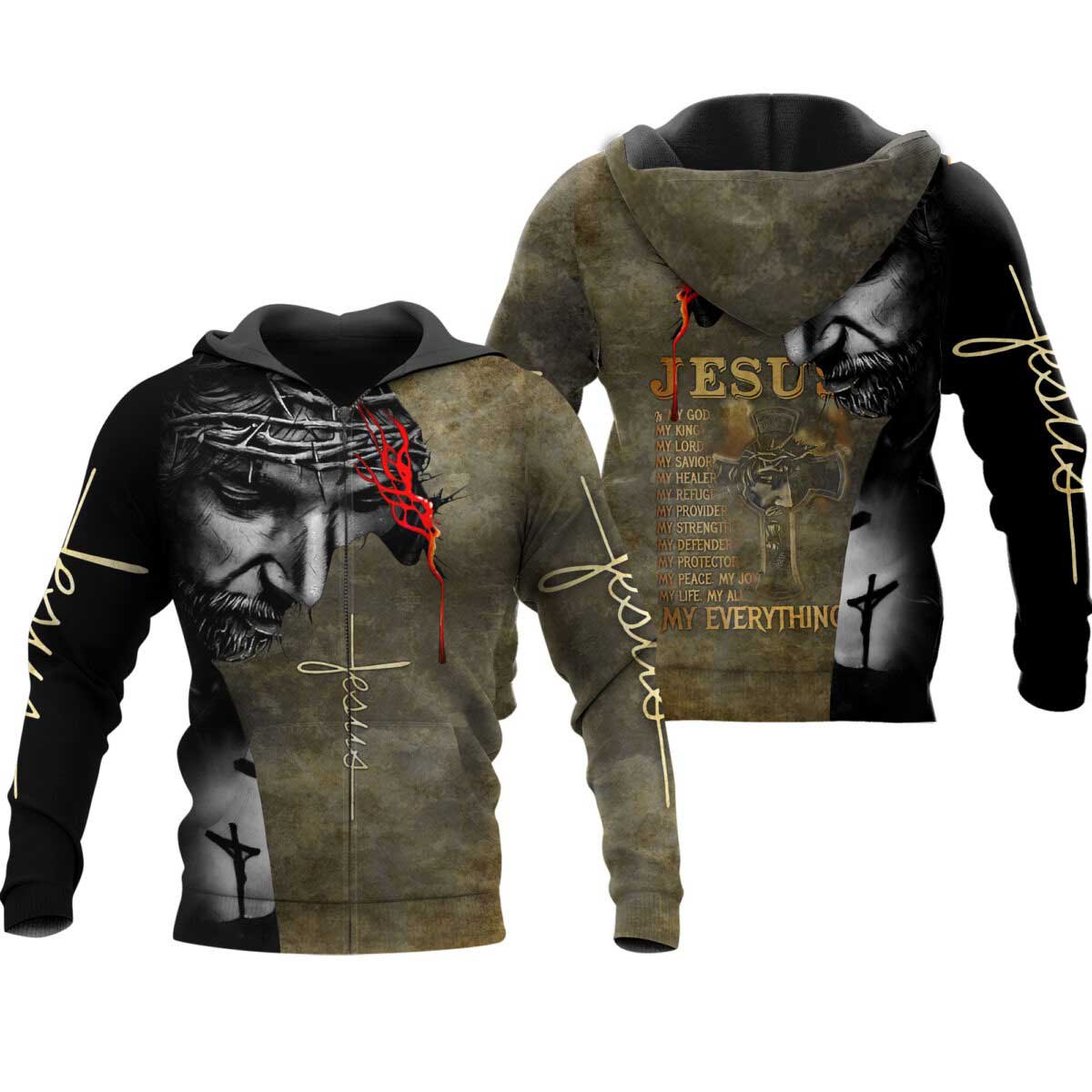 Jesus 3D All Over Print Shirt Sublimation Jesus Tshirt Jesus Hoodie American Jesus Clothing TO0232