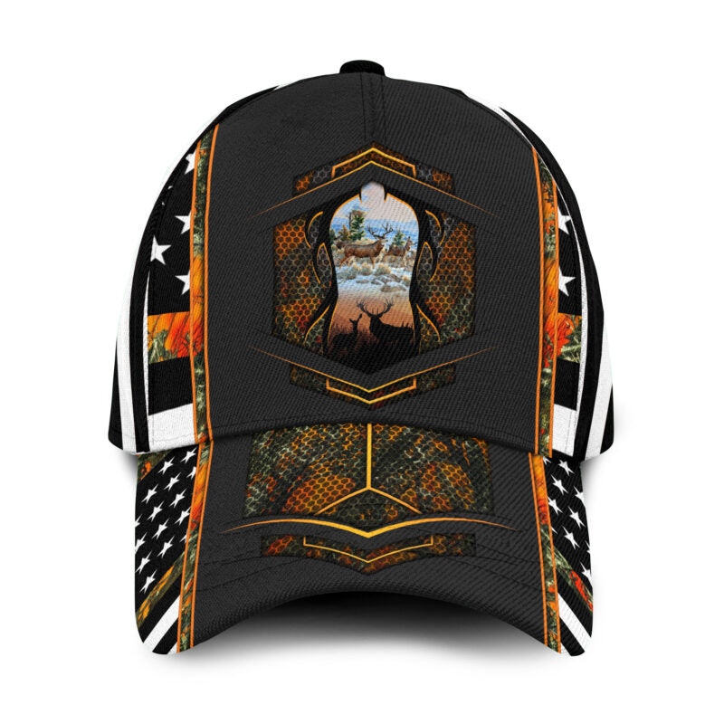 Lasfour 3D All Over Print Baseball Cap Love Deer Hunting Classic Cap CA0488