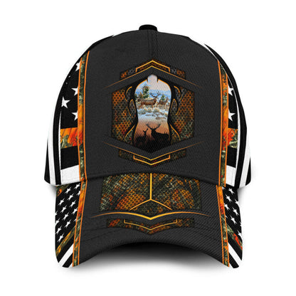 Lasfour 3D All Over Print Baseball Cap Love Deer Hunting Classic Cap CA0488