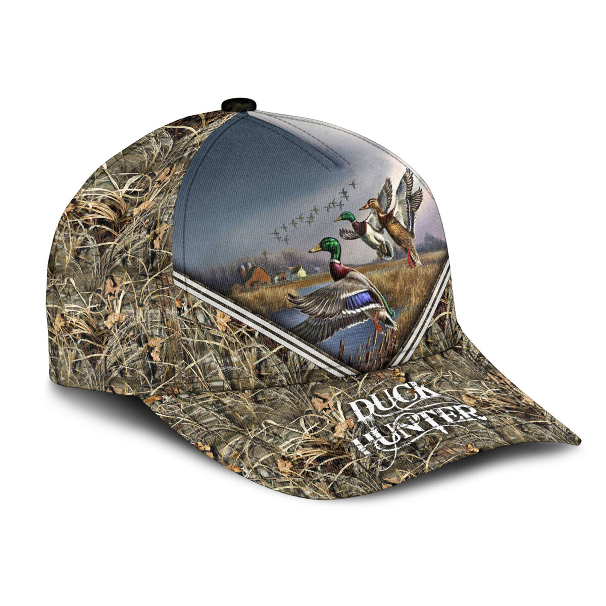 Lasfour 3D All Over Print Baseball Cap Mallard Duck Hunting Classic Cap CA0474
