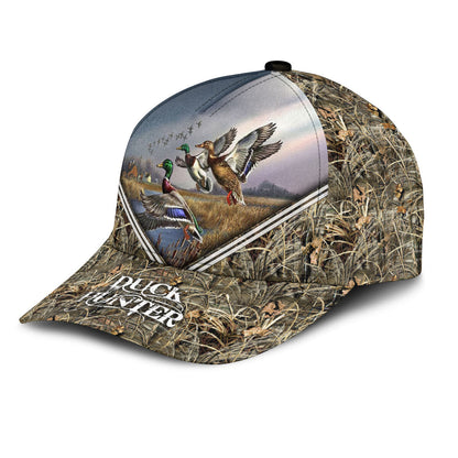 Lasfour 3D All Over Print Baseball Cap Mallard Duck Hunting Classic Cap CA0474