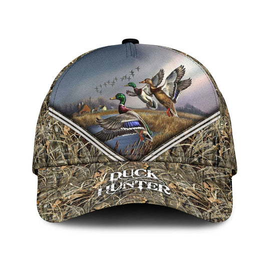 Lasfour 3D All Over Print Baseball Cap Mallard Duck Hunting Classic Cap CA0474