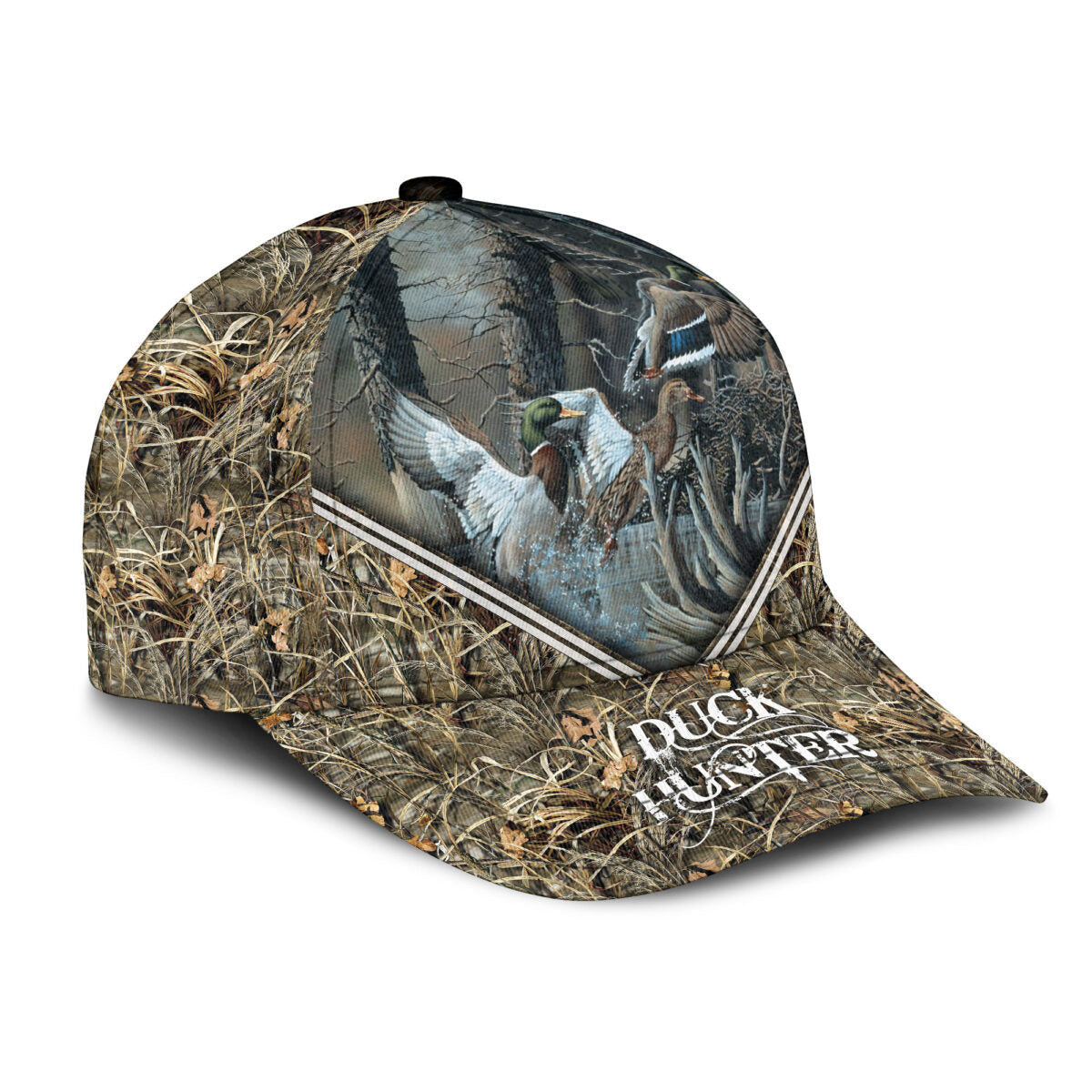 Lasfour 3D All Over Print Baseball Cap Mallard Duck Hunting Classic Cap CA0475