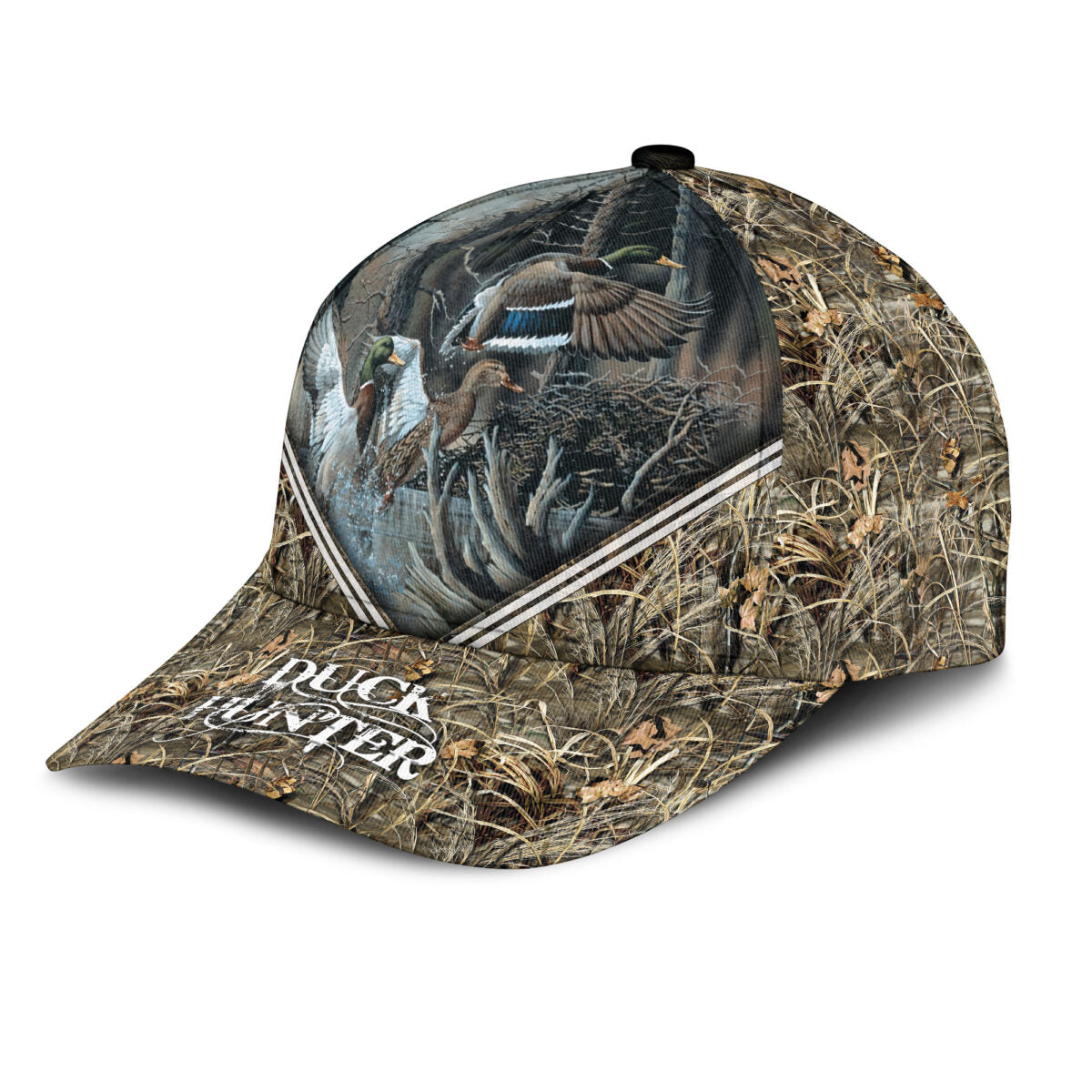 Lasfour 3D All Over Print Baseball Cap Mallard Duck Hunting Classic Cap CA0475