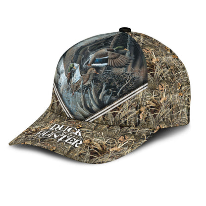 Lasfour 3D All Over Print Baseball Cap Mallard Duck Hunting Classic Cap CA0475