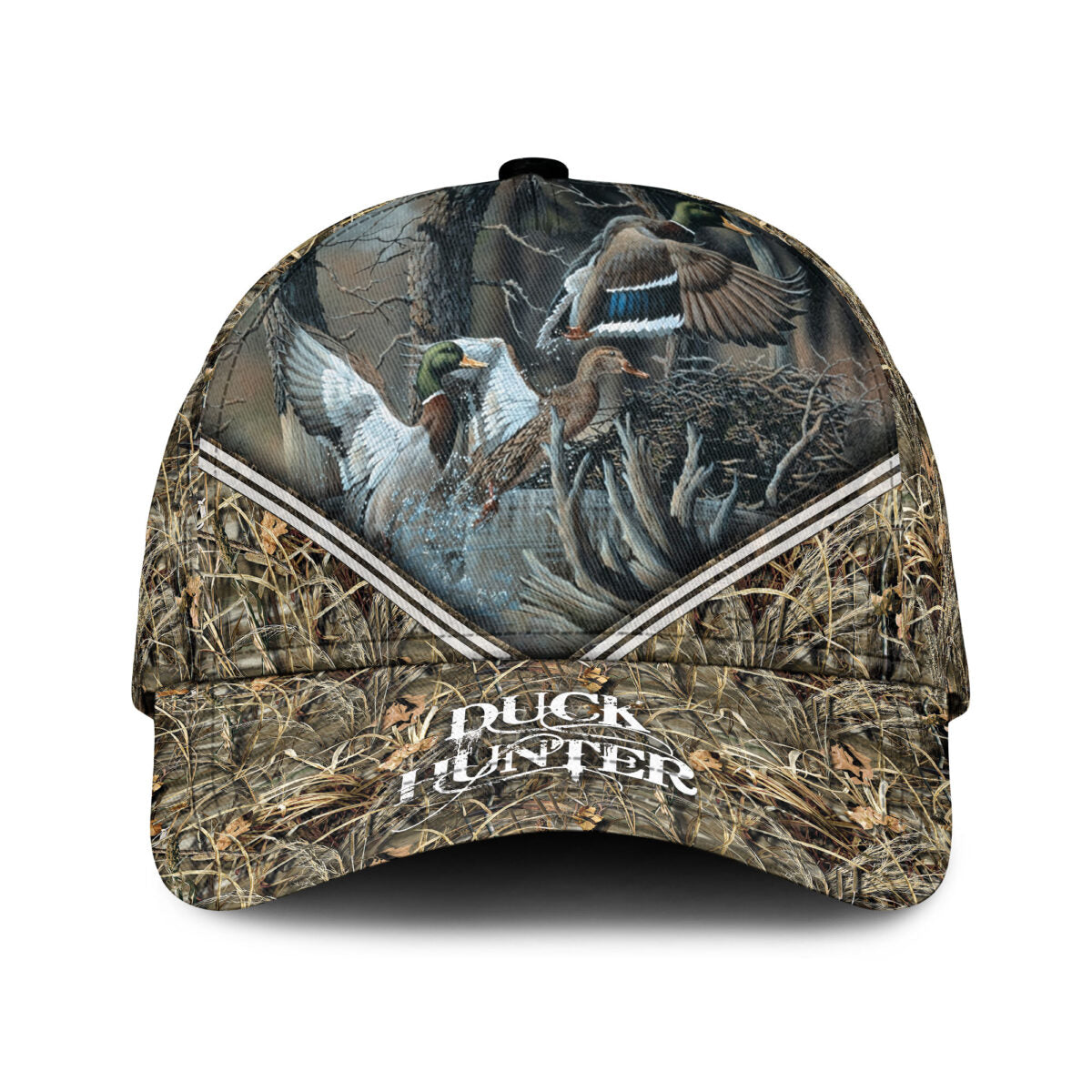 Lasfour 3D All Over Print Baseball Cap Mallard Duck Hunting Classic Cap CA0475