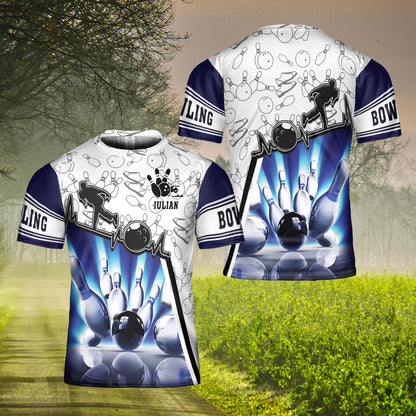 Customized Bowling Shirt Men And Women, Bowling Player 3D T Shirts, Bowling Team Uniform TO1082