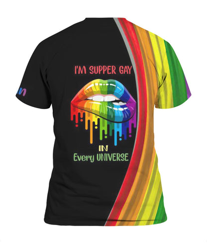 Personalized Pride Shirt For Gayer, 3D Shirt All Over Print Gift For Gay Friend, Supper Gay In Every Universe LO0939