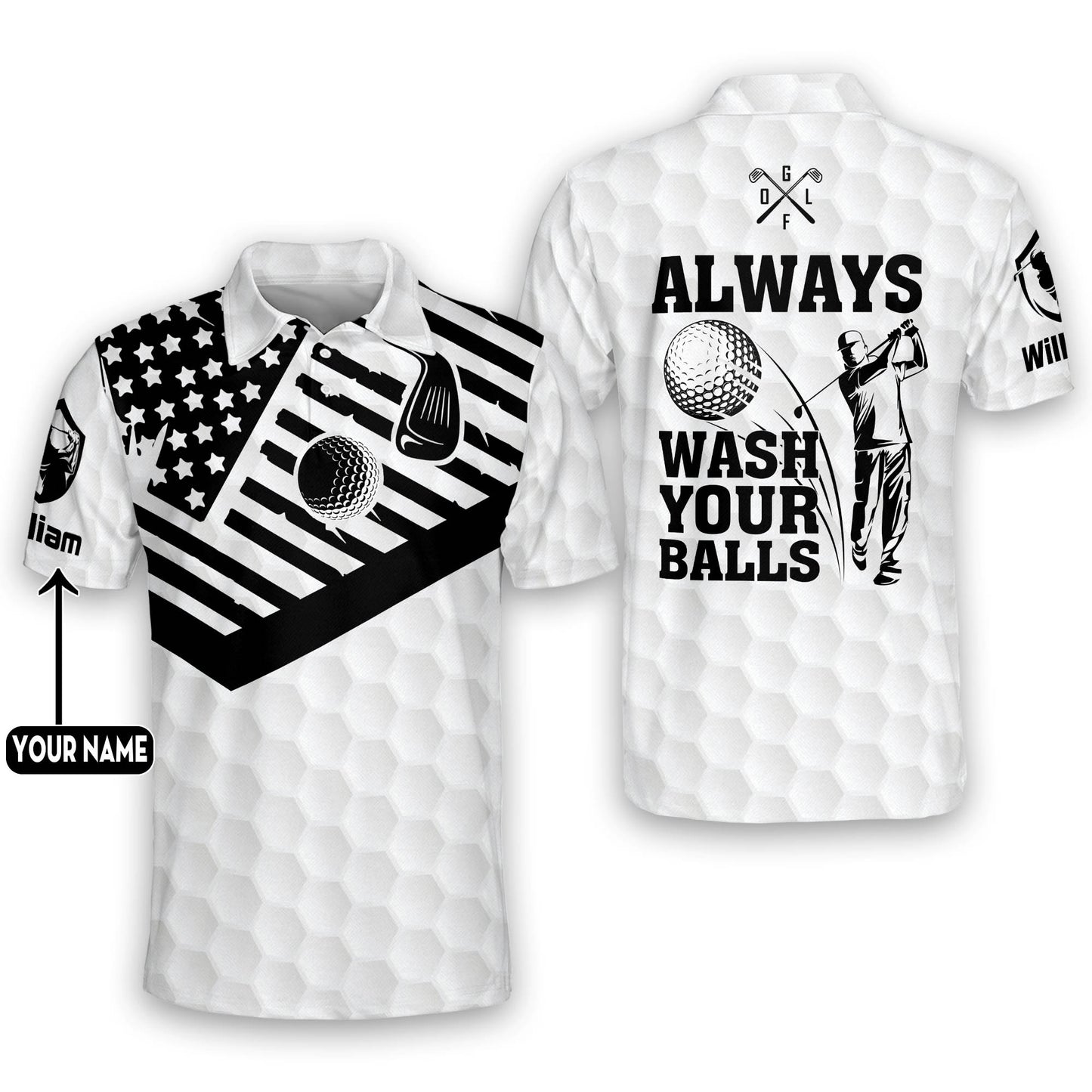 Always Wash Your Balls Golf Polo Shirt GM0194
