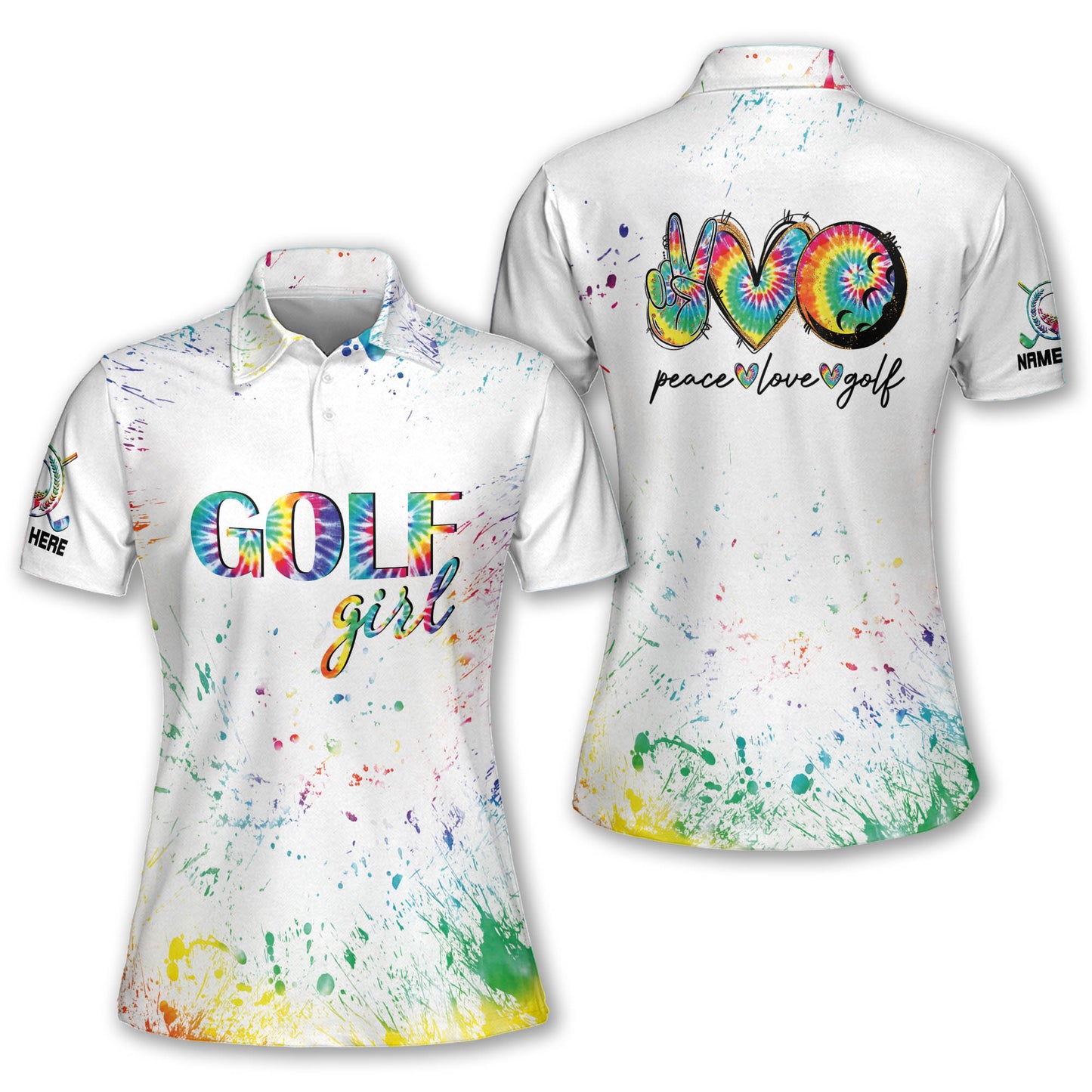 Peace Love Golf Sleeveless Short Sleeve Polo Shirt GW0057