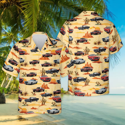 Ford Mustang Hawaiian Shirt, Hawaiian Shirt for Car Lover, Gift for Men HO0034