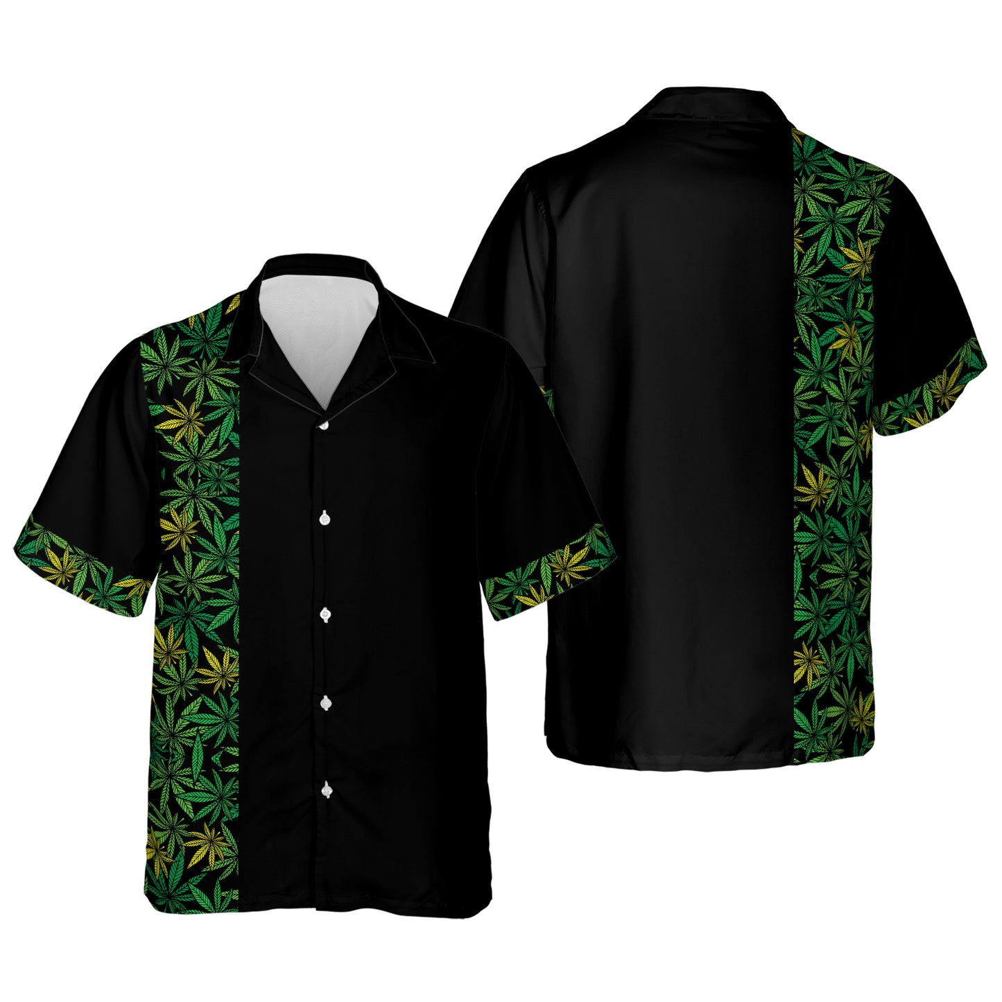 Retro Cannabis Marijuana Leaves Hawaiian Shirt, Colorful Summer Aloha Shirt For Men HO0287