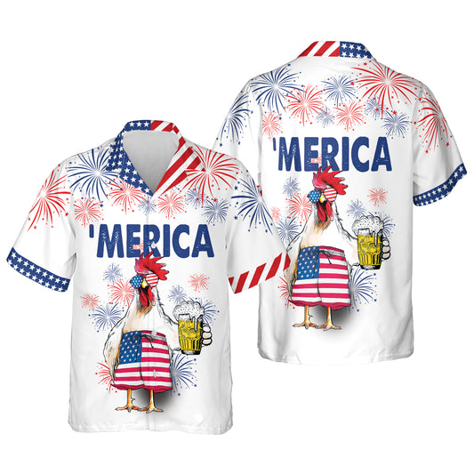 Chicken hawaiian shirt - Independence Day Is Coming HO1576