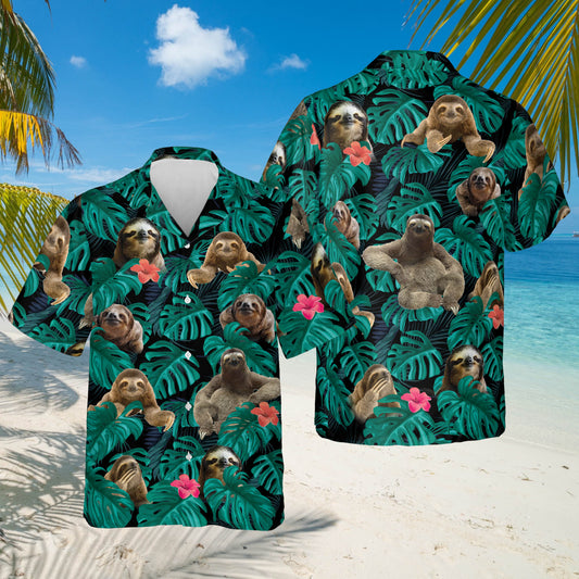 Sloth Hawaii Shirt, Sloth Shirts, Shirt For Men, Hawaiian Shirts, Sloth Gifts HO2323