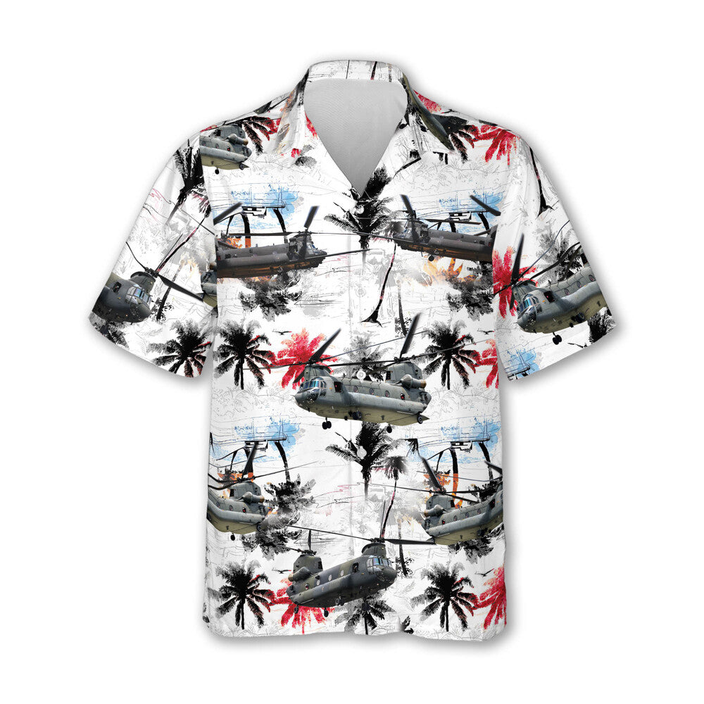 US Army Boeing MH-47G Chinook Hawaiian Shirt HO3079