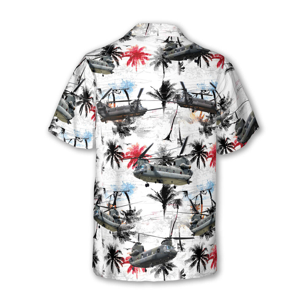 US Army Boeing MH-47G Chinook Hawaiian Shirt HO3079
