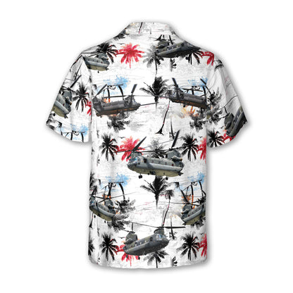 US Army Boeing MH-47G Chinook Hawaiian Shirt HO3079