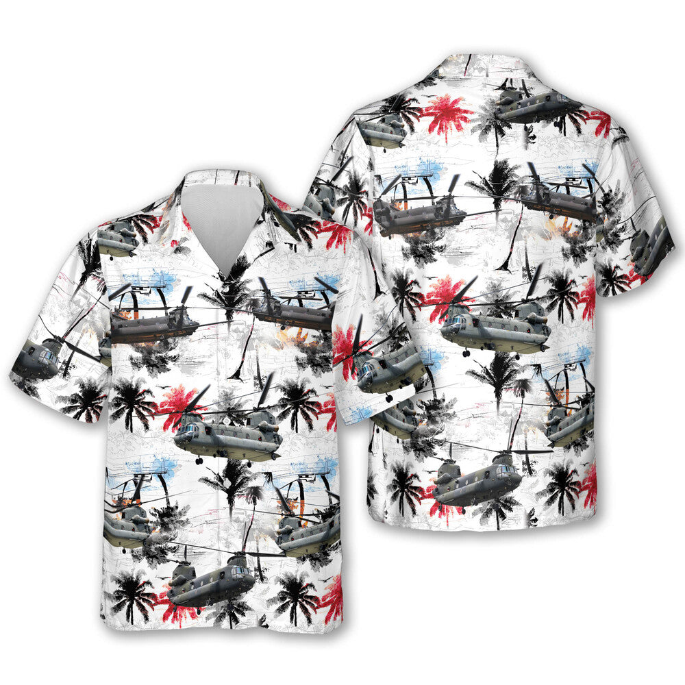 US Army Boeing MH-47G Chinook Hawaiian Shirt HO3079