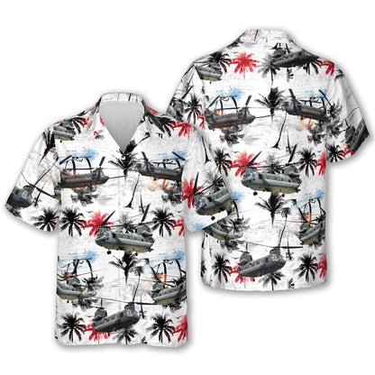 US Army Boeing MH-47G Chinook Hawaiian Shirt HO3079