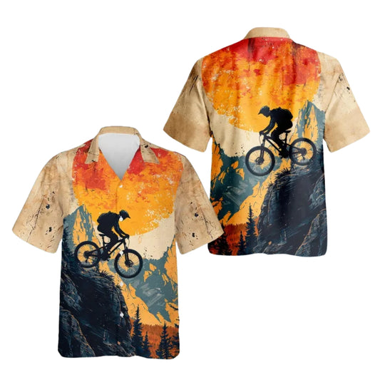 Mountain Biking Hawaiian Shirt For Men Women, MTB Hawaiian Shirts HE0090