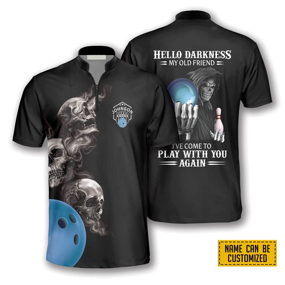 Hello Darkness My Old Friend Bowling Personalized Names Jersey Shirt – Gift For Bowling Enthusiasts SO0781