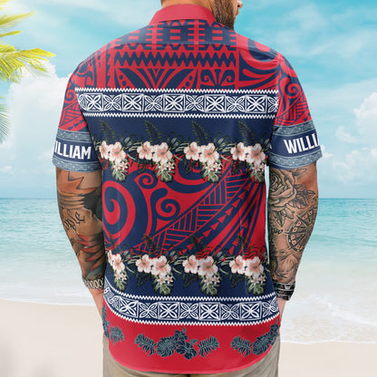 Hibiscus Tropical Aloha Shirts Photo Gift For Family - Custom Photo Hawaiian Shirts HA0113