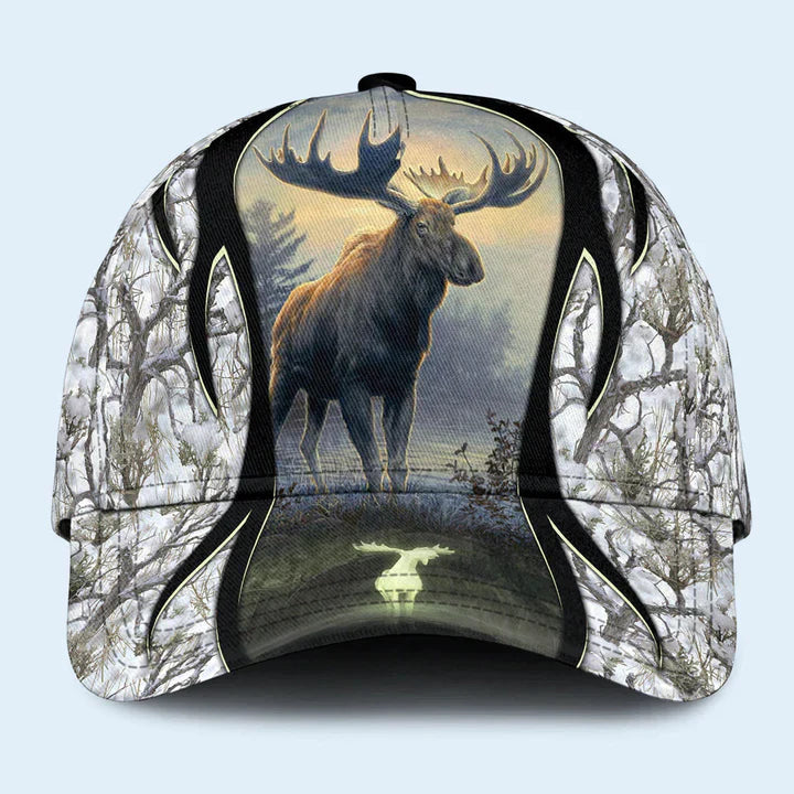 Lasfour 3D All Over Print Baseball Cap Hunting Moose Forest Cap CA0497