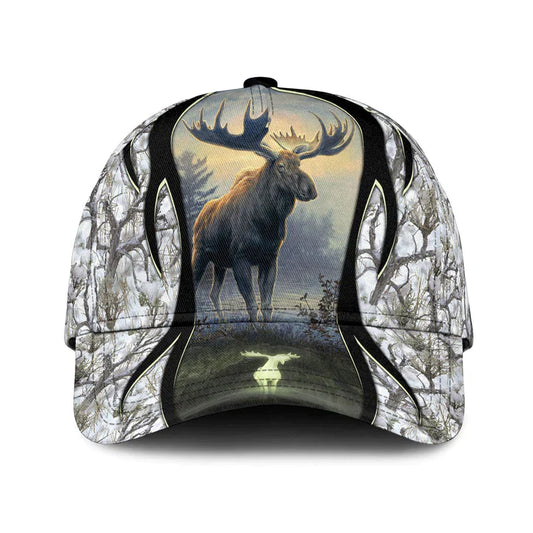 Lasfour 3D All Over Print Baseball Cap Hunting Moose Forest Cap CA0497