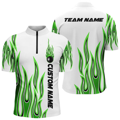 Personalized Flame Bowling Shirts For Men, Multi Color Bowling Jersey Shirt for Bowler SO0999