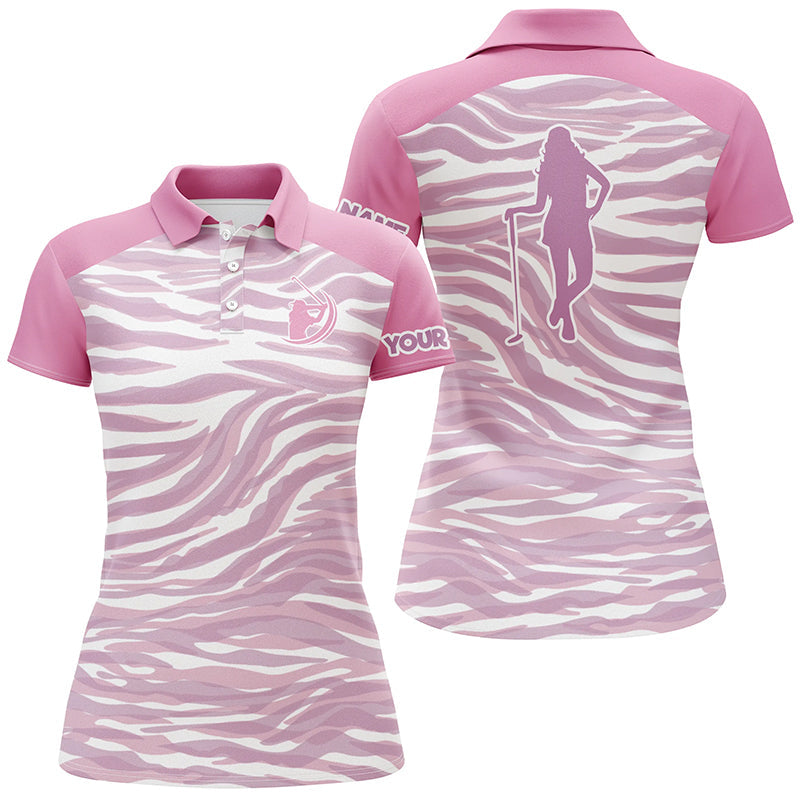 Pink Womens Golf Polo Shirts custom Pink Golf Shirt For Ladies, Gifts for Golf lovers GO0017