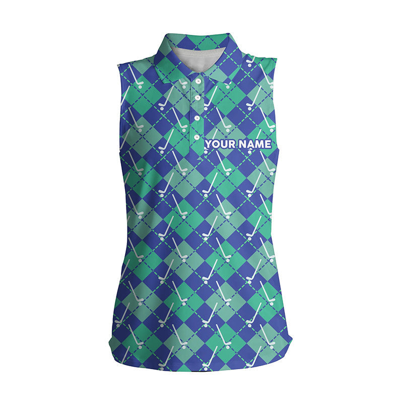 Retro American Flag Womens Golf Polo Shirt Custom Patriotic Golf Shirts For Women Golf Gift GO0020