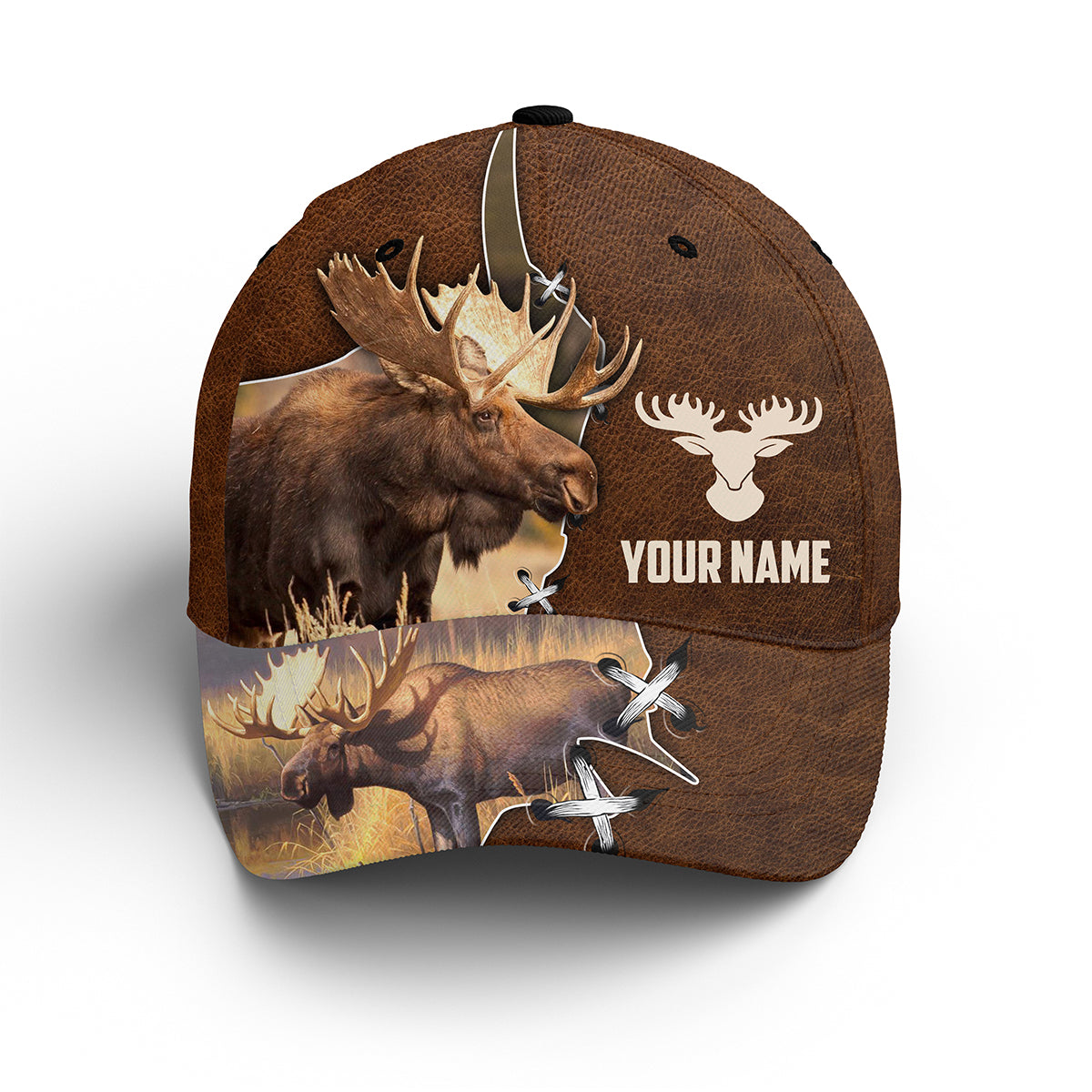 Lasfour 3D All Over Print Baseball Cap Moose Hunting Hats Camouflage Personalized Cap CA0500