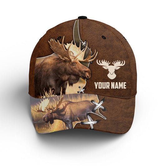 Lasfour 3D All Over Print Baseball Cap Moose Hunting Hats Camouflage Personalized Cap CA0500