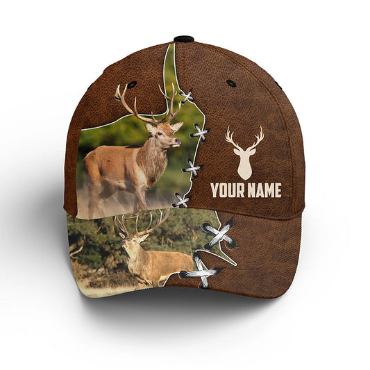 Lasfour 3D All Over Print Baseball Cap Deer Hunting Camouflage Custom Name Cap CA0502
