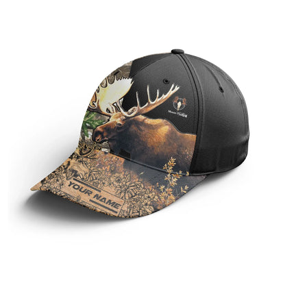 Lasfour 3D All Over Print Baseball Cap Moose Hunting Camouflage Custom Name Cap CA0498