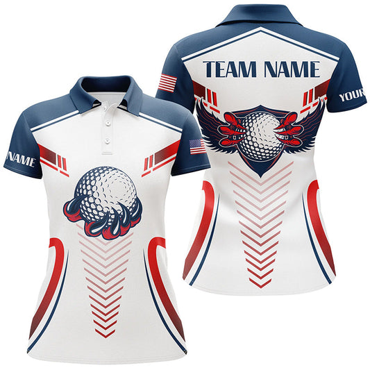 Customized American Flag Multicolor Eagle Golf Polo Shirt Team Golf Shirts For Women Best Golf Gifts GO0004