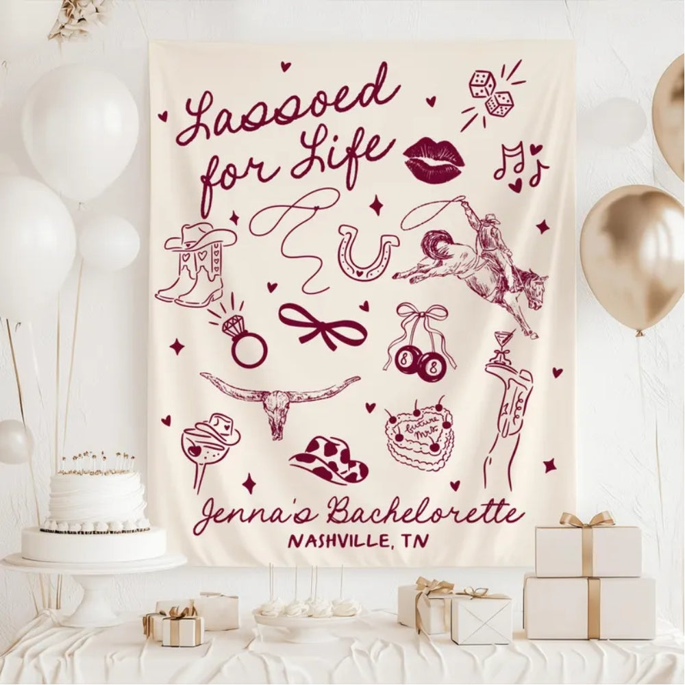 Custom Cowgirl Bachelorette Banner, Custom Western Bachelorette Party Sign WD0521