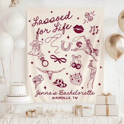 Custom Cowgirl Bachelorette Banner, Custom Western Bachelorette Party Sign WD0521