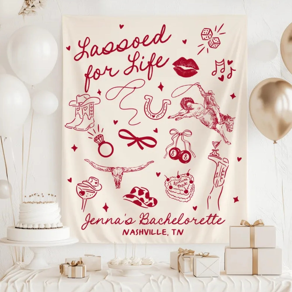 Custom Cowgirl Bachelorette Banner, Custom Western Bachelorette Party Sign WD0521