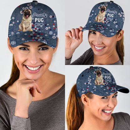 Pug Proud Mom Classic Cap Hat, Summer Cap Hat For Dog Mom CO0616