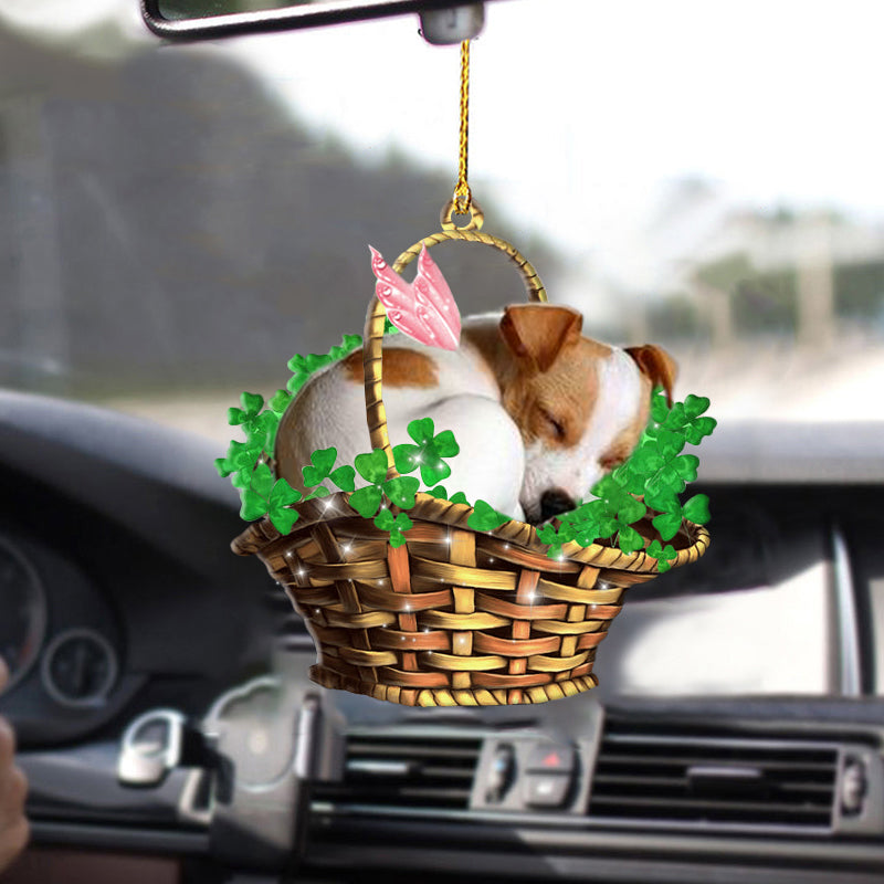 Jack Russell Terrier Sleeping Lucky Fairy Two Sided Ornament, Dog Ornaments OO0281