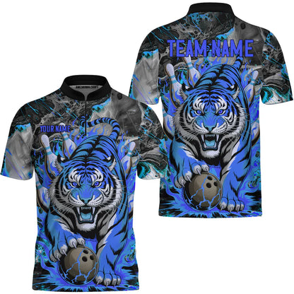 Custom Tiger Bowling Jersey For Men, Custom Tiger Bowling Team Shirts BZ0713