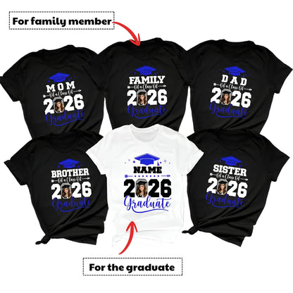 Custom Photo Matching Family T Shirts For Graduation, Custom Matching Family Graduation Shirts ET0077