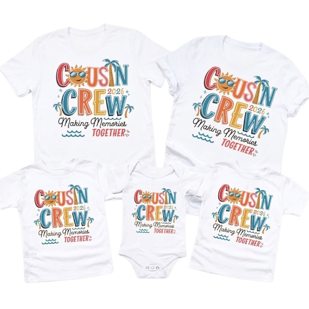 Cousin Crew Making Memories Together Custom Matching Cousin Beach T Shirts, Personalized Beach Trip Matching Cousin Shirts ET0804